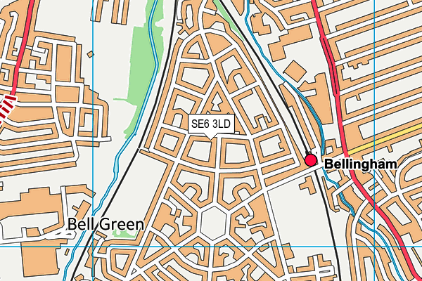 SE6 3LD map - OS VectorMap District (Ordnance Survey)