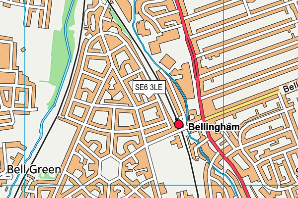 SE6 3LE map - OS VectorMap District (Ordnance Survey)