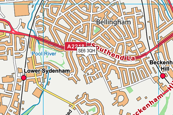 SE6 3QH map - OS VectorMap District (Ordnance Survey)