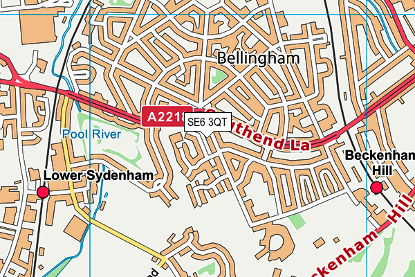 SE6 3QT map - OS VectorMap District (Ordnance Survey)