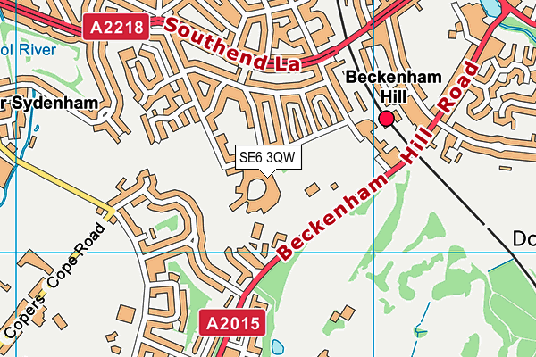 Sedgehill Academy map (SE6 3QW) - OS VectorMap District (Ordnance Survey)