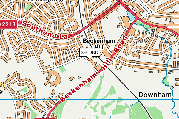 SE6 3RD map - OS VectorMap District (Ordnance Survey)