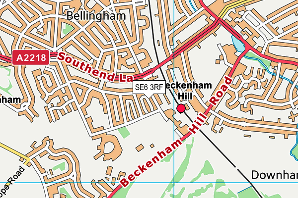 SE6 3RF map - OS VectorMap District (Ordnance Survey)