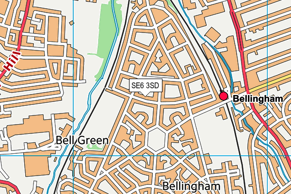 SE6 3SD map - OS VectorMap District (Ordnance Survey)