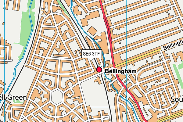 SE6 3TF map - OS VectorMap District (Ordnance Survey)