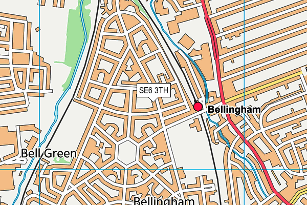 SE6 3TH map - OS VectorMap District (Ordnance Survey)