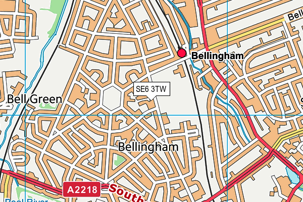 SE6 3TW map - OS VectorMap District (Ordnance Survey)