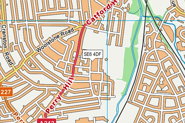 SE6 4DF map - OS VectorMap District (Ordnance Survey)
