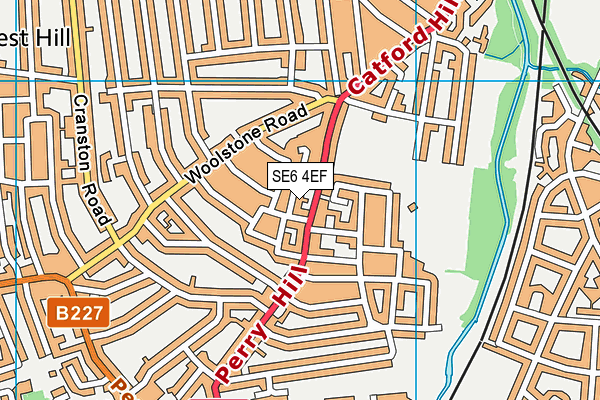 SE6 4EF map - OS VectorMap District (Ordnance Survey)