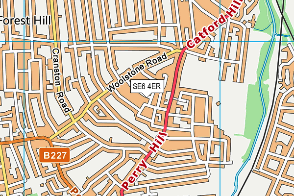 SE6 4ER map - OS VectorMap District (Ordnance Survey)