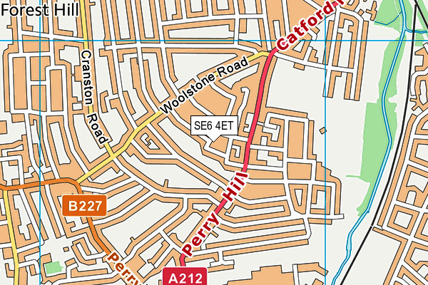 SE6 4ET map - OS VectorMap District (Ordnance Survey)