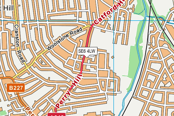 SE6 4LW map - OS VectorMap District (Ordnance Survey)