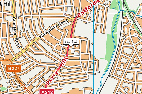 SE6 4LZ map - OS VectorMap District (Ordnance Survey)