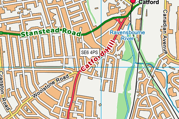 SE6 4PS map - OS VectorMap District (Ordnance Survey)