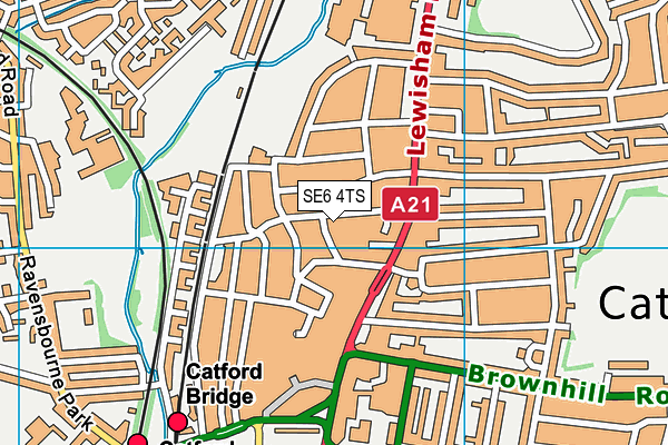 SE6 4TS map - OS VectorMap District (Ordnance Survey)