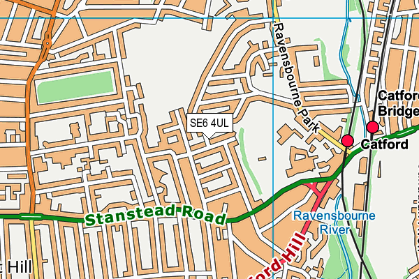 SE6 4UL map - OS VectorMap District (Ordnance Survey)