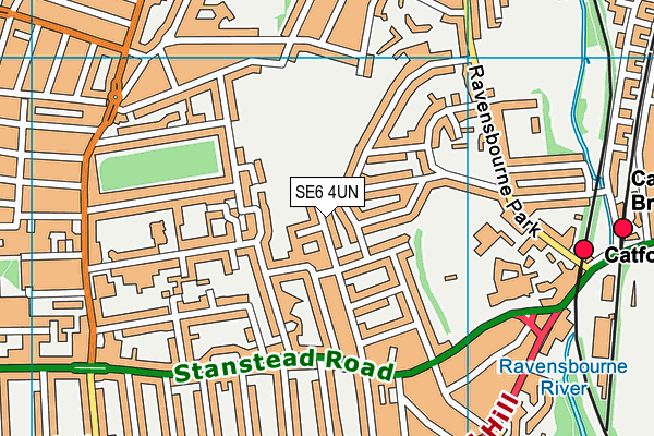 SE6 4UN map - OS VectorMap District (Ordnance Survey)