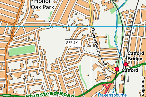 SE6 4XL map - OS VectorMap District (Ordnance Survey)