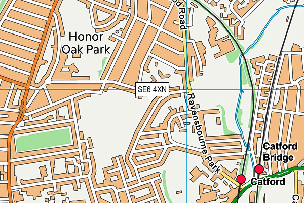 SE6 4XN map - OS VectorMap District (Ordnance Survey)