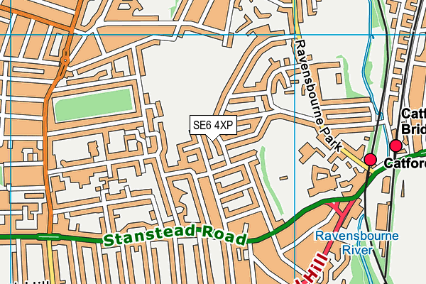 SE6 4XP map - OS VectorMap District (Ordnance Survey)