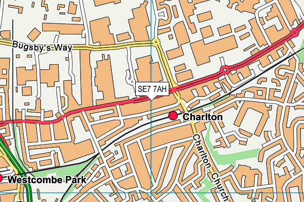 SE7 7AH map - OS VectorMap District (Ordnance Survey)