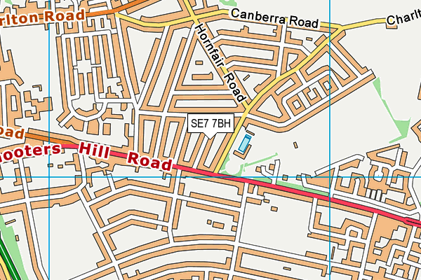 SE7 7BH map - OS VectorMap District (Ordnance Survey)