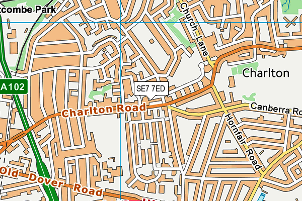 SE7 7ED map - OS VectorMap District (Ordnance Survey)