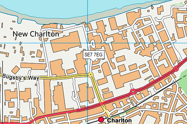 SE7 7EG map - OS VectorMap District (Ordnance Survey)