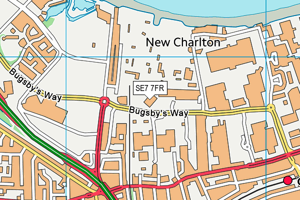 SE7 7FR map - OS VectorMap District (Ordnance Survey)