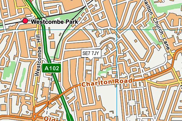 SE7 7JY map - OS VectorMap District (Ordnance Survey)