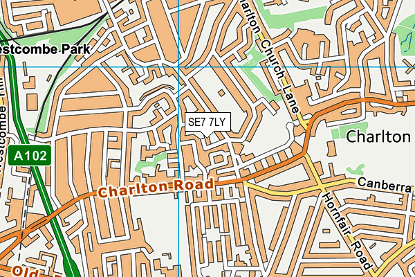 SE7 7LY map - OS VectorMap District (Ordnance Survey)
