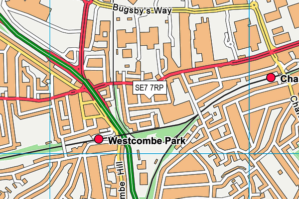 SE7 7RP map - OS VectorMap District (Ordnance Survey)