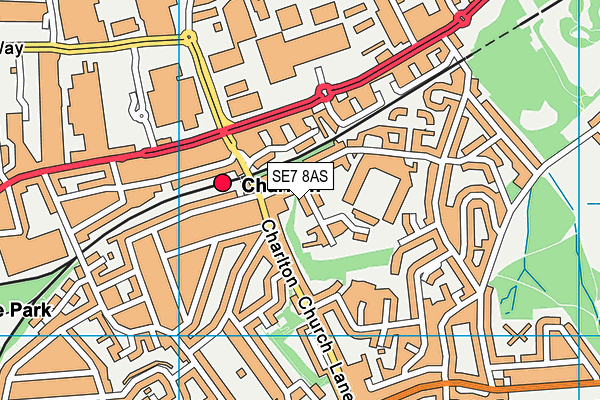 SE7 8AS map - OS VectorMap District (Ordnance Survey)