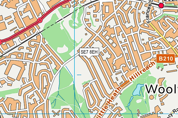 SE7 8EH map - OS VectorMap District (Ordnance Survey)