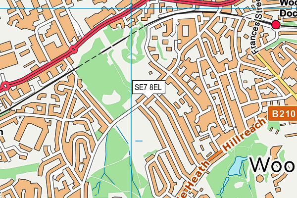 SE7 8EL map - OS VectorMap District (Ordnance Survey)