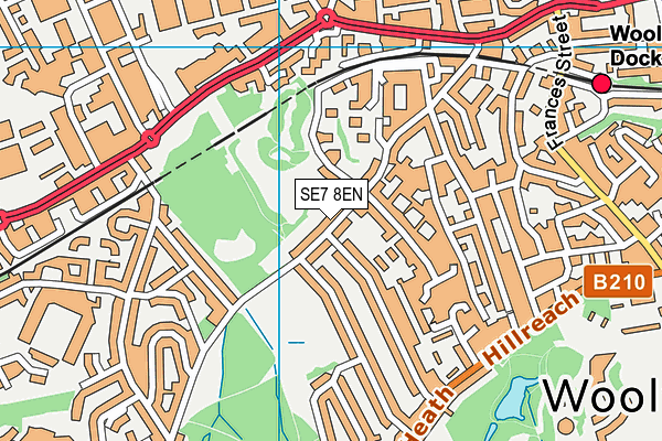 SE7 8EN map - OS VectorMap District (Ordnance Survey)