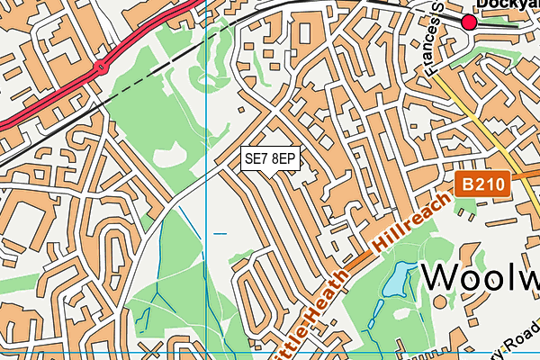 SE7 8EP map - OS VectorMap District (Ordnance Survey)