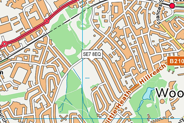 SE7 8EQ map - OS VectorMap District (Ordnance Survey)