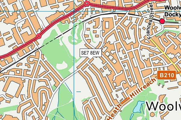 SE7 8EW map - OS VectorMap District (Ordnance Survey)