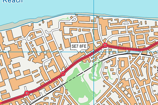 SE7 8FE map - OS VectorMap District (Ordnance Survey)