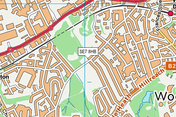 SE7 8HB map - OS VectorMap District (Ordnance Survey)