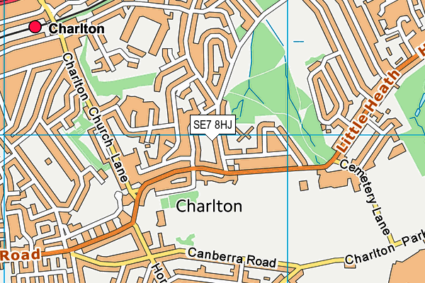 SE7 8HJ map - OS VectorMap District (Ordnance Survey)