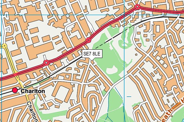 SE7 8LE map - OS VectorMap District (Ordnance Survey)
