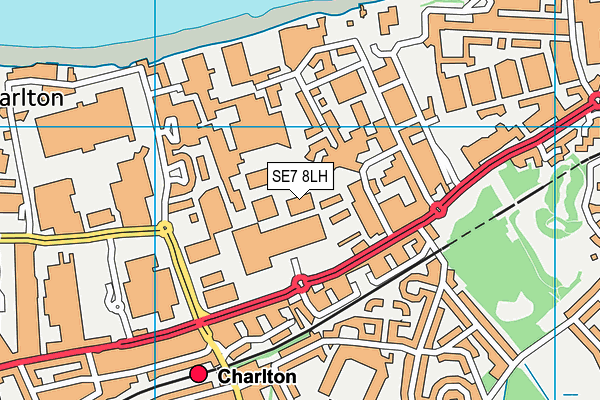 SE7 8LH map - OS VectorMap District (Ordnance Survey)