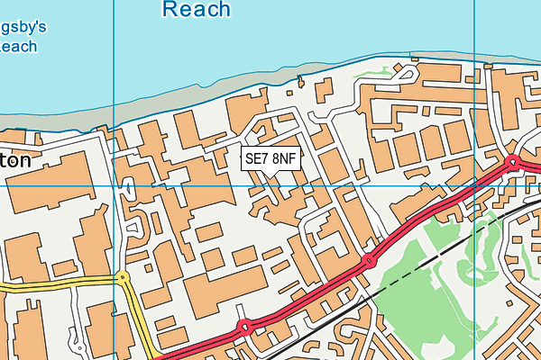 SE7 8NF map - OS VectorMap District (Ordnance Survey)