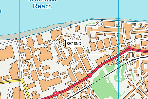 SE7 8NQ map - OS VectorMap District (Ordnance Survey)