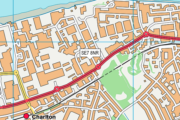 SE7 8NR map - OS VectorMap District (Ordnance Survey)