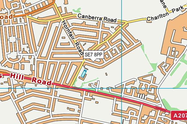 SE7 8PP map - OS VectorMap District (Ordnance Survey)