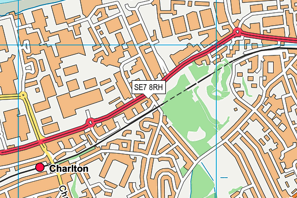 SE7 8RH map - OS VectorMap District (Ordnance Survey)