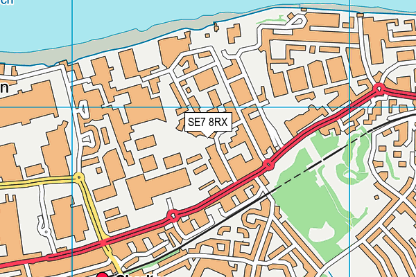 SE7 8RX map - OS VectorMap District (Ordnance Survey)